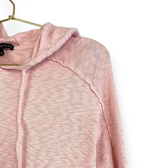 Gibson Look Womens Hooded Sweatshirt Size XS Pink Distressed Lightweight 346 - Picture 5 of 6